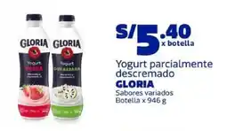 Makro Gloria yogurt parcialmente descremado oferta