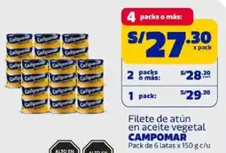 Makro Campomar filete de atún en aceite vegetal oferta