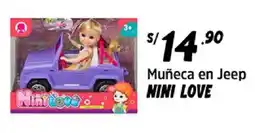 Plaza Vea Mini Love Muñeca en Jeep oferta
