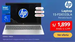 Hiraoka Hp laptop 15-fd0333la oferta