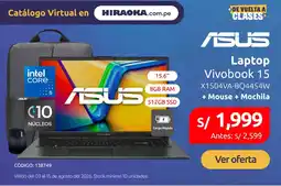 Hiraoka Asus laptop vivobook 15 oferta