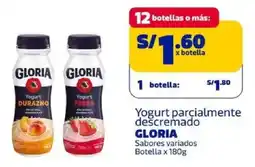 Makro Gloria yogurt parcialmente descremado oferta