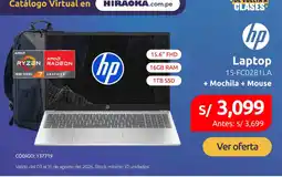 Hiraoka Hp laptop 15-fc0281la oferta