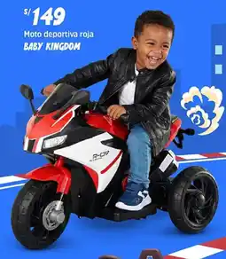 Plaza Vea Baby kingdom moto deportiva roja oferta