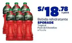 Makro Sporade bebida rehidratante tropical oferta