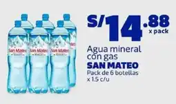 Makro San Mateo agua mineral con gas oferta