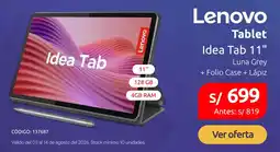Hiraoka Lenovo Idea Tab 11" oferta