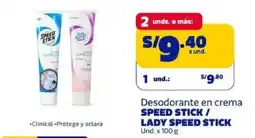 Makro Speed stick / lady speed stick desodorante en crema oferta