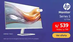 Hiraoka Hp monitor series 5 527sw 27" oferta
