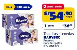 Makro Babysec toallitas húmedas premium oferta