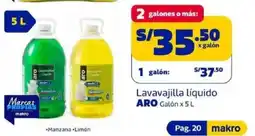 Makro Aro lavavajilla líquido oferta