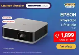Hiraoka Epson projector lifestudio ef-30 oferta