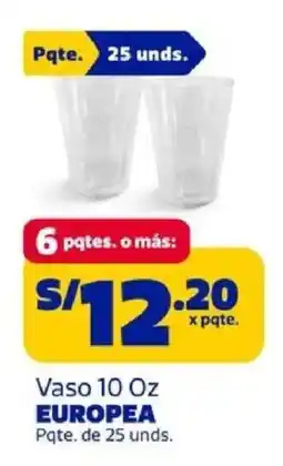 Makro Europea vaso 10 oz oferta