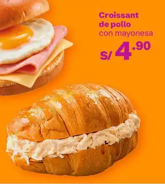 Croissant de pollo con mayonesa