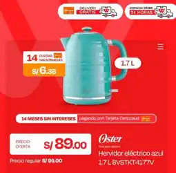 Wong Oster hervidor eléctrico azul oferta
