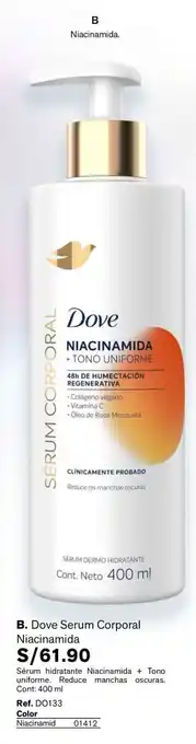 Dove sérum corporal niacinamida