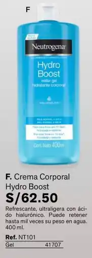 Leonisa Neutrogena crema corporal hydro boost oferta