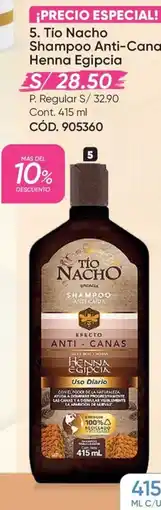 Azzorti Tío Nacho Shampoo Anti-Caña Henna Egipcia oferta