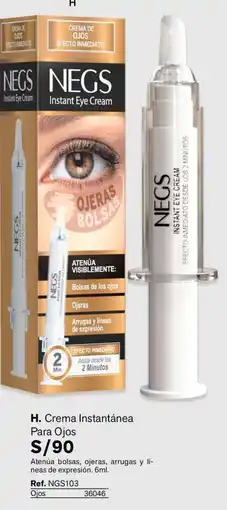 Leonisa Negs crema instantanea para ojos oferta