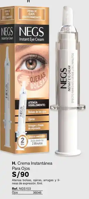 Negs crema instantanea para ojos