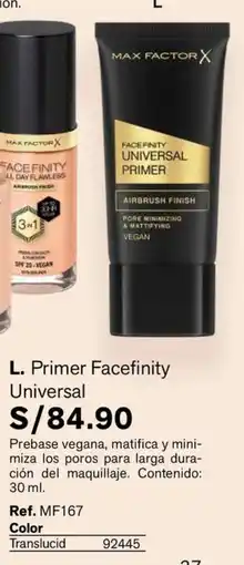 Leonisa Max factor facefinity universal primer oferta