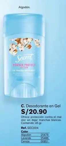 Leonisa Secret desodorante en gel oferta