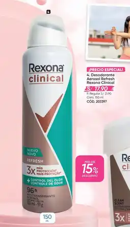 Azzorti Rexona Clinical desodorante aerosol refresh oferta