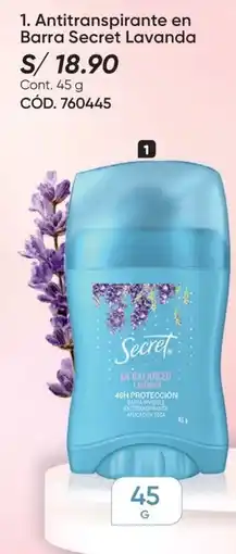 Azzorti Secret antitranspirante en barra lavanda oferta