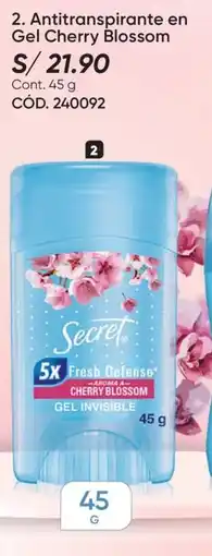 Azzorti Secret antitranspirante en gel cherry blossom oferta
