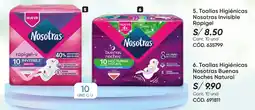 Azzorti Nosotras toallas higienicas invisible rapigel oferta