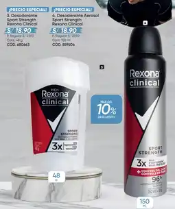 Azzorti Rexona clinical desodorante sport strength oferta