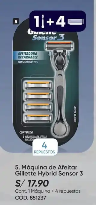 Azzorti Gillette maquina de afeitar hybrid sensor 3 oferta