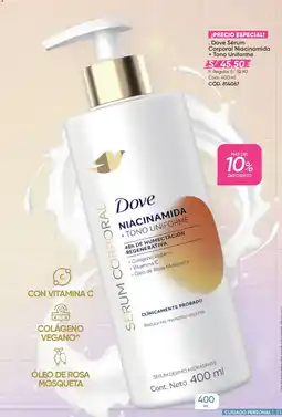 Azzorti Dove sérum corporal niacinamida + tono uniforme oferta