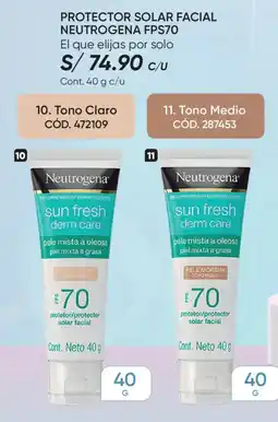 Azzorti Neutrogena protector solar facial oferta