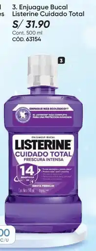 Azzorti Listerine enjuague bucal cuidado total frescura intensa oferta