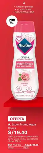 Leonisa Nosotras jabón íntimo agua de rosas oferta