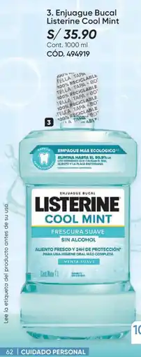 Azzorti Listerine enjuague bucal cool mint oferta