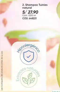Azzorti Shampoo Tuinies natural oferta