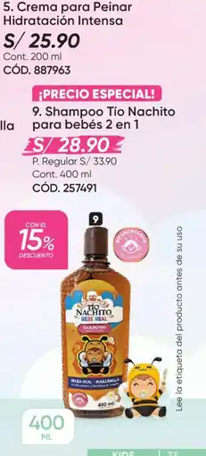 Azzorti Tío Nachito Shampoo para bebés 2 en 1 oferta
