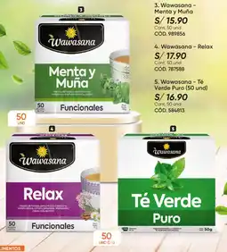 Azzorti Wawasana menta y muña funcionales oferta
