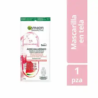 Tottus Mascarilla skin active ácido hialurónico reafirmante 15 gr oferta