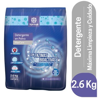 Tottus Detergente polvo maxcare tottus x 2.6 kg oferta