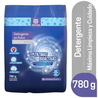 Tottus Detergente polvo maxcare tottus x 780 g oferta