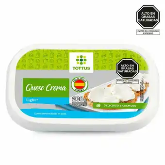 Tottus Queso crema light 200 g oferta