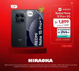 Hiraoka Xiaomi Redmi Note 15 Pro+ 5G oferta