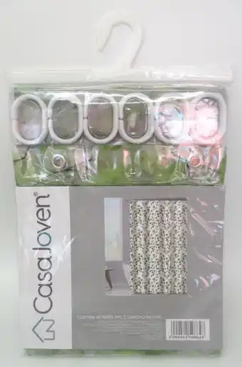 Tottus Cortina de baño pvc c gancho nature oferta