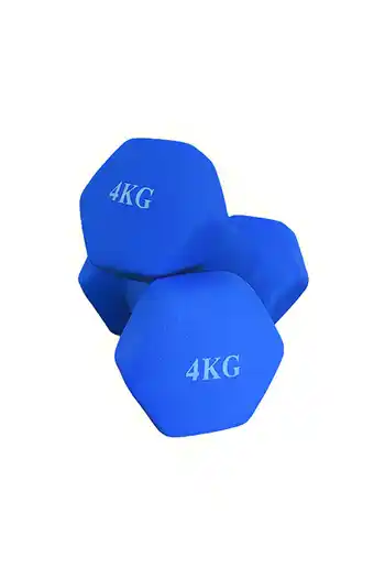 Tiendas EFE Par de mancuernas de neopreno fitgoals de 4 kg - azul oferta