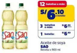 Makro Sao aceite de soya botella oferta