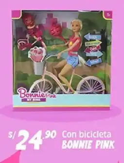Plaza Vea Bonnie pink con bicicleta oferta