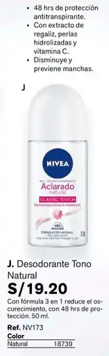 Leonisa Nivea desodorante tono natural oferta